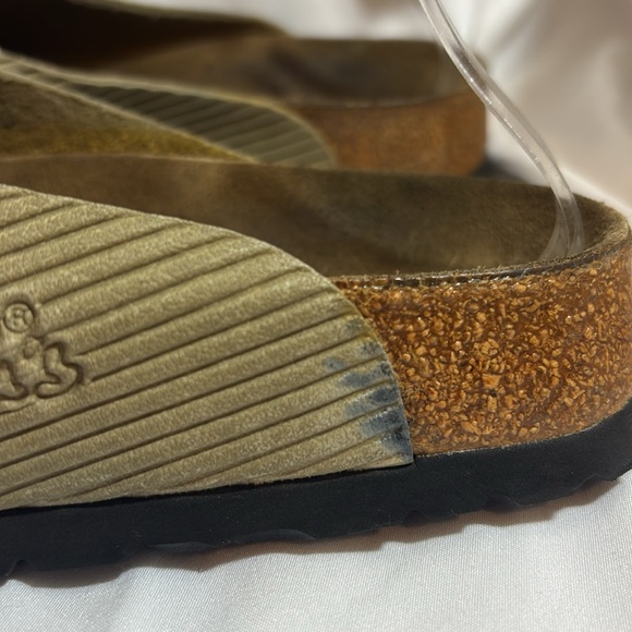 Ribbed tan light brown mule Birkenstock birkis size 38 (7) - Picture 3 of 4